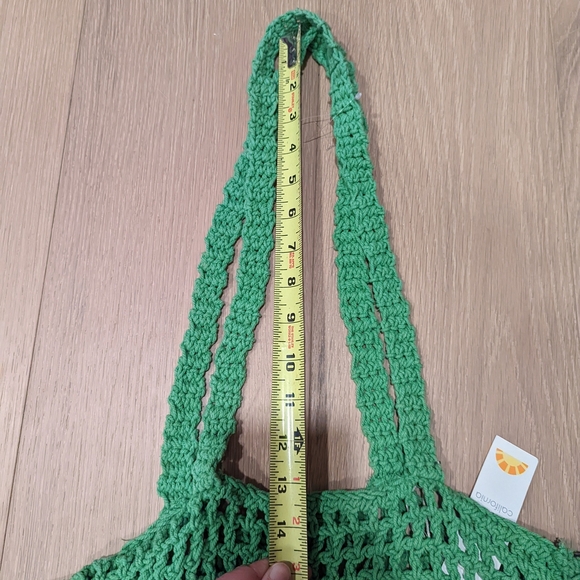 Green Crochet Tote Bag - Picture 3 of 7
